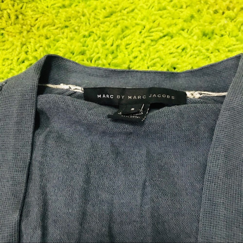 Marc by Marc Jacobs Mens Slate Blue Cardigan size Small - Picture 4 of 8
